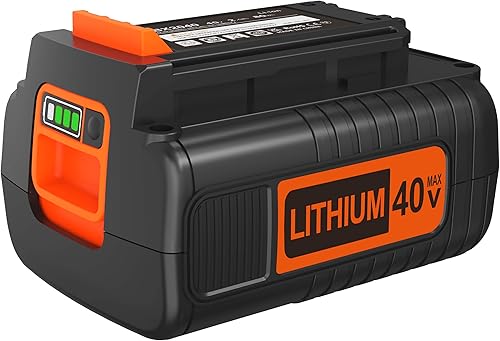 Reemplazo de batería de litio de 40 voltios máximo de 2.0 Ah para batería Black and Decker de 40 V, compatible con todas las herramientas Power 40V