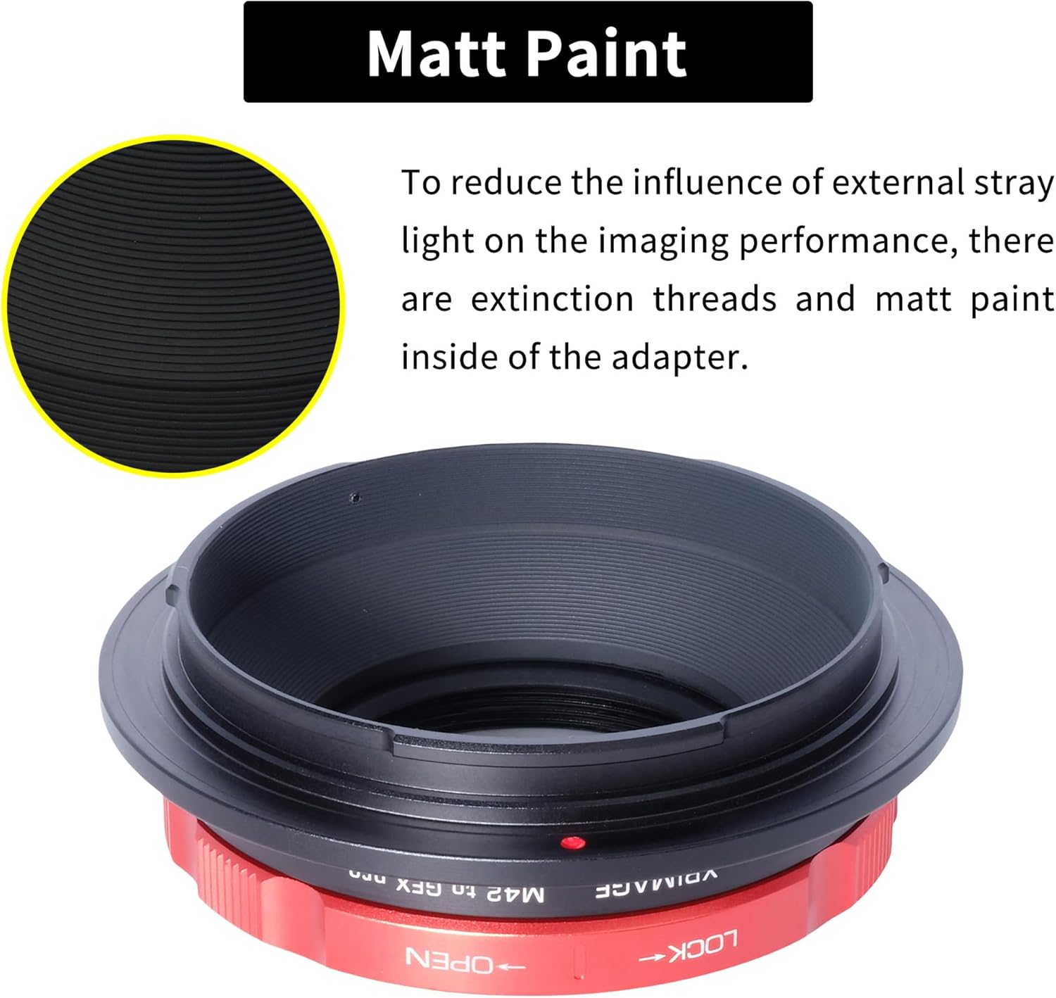 Lens Mount Adapter Ring Compatible with M42 Screw Thread Lens to Fujifilm GFX Camera GFX50 GFX100