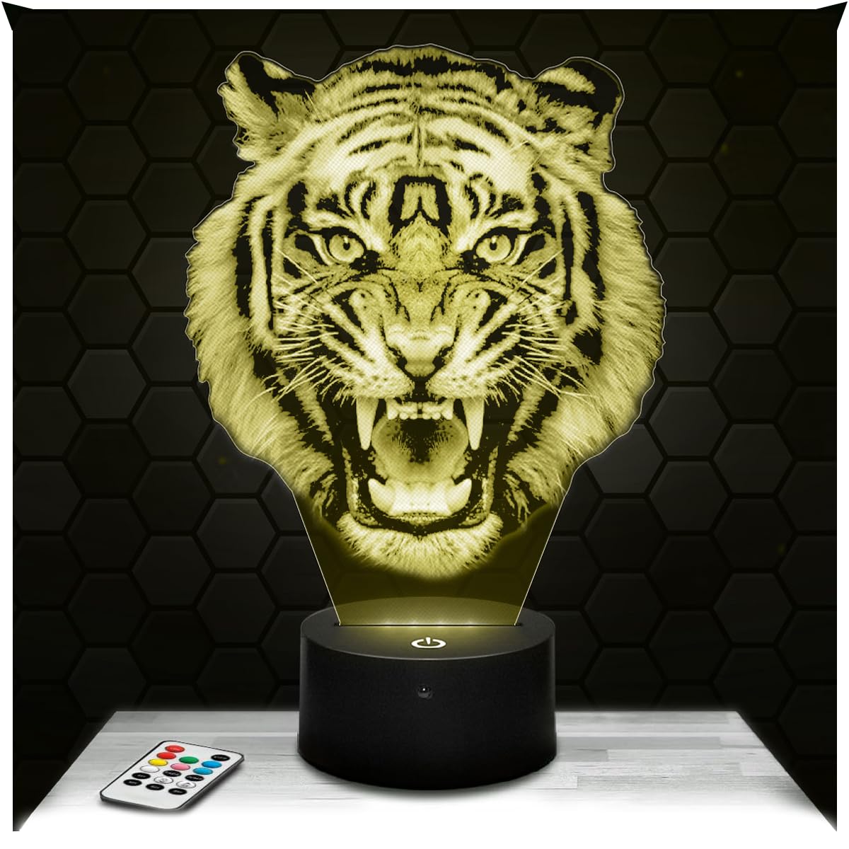 Lampephoto.fr - Tiger Wild Animal Africa Feline 3D Lamp Decoration, Gift idea for Men and Women, Tiger Object, Night Light, Bedroom Decoration, Original Christmas, Gift Idea for Men and Women TOP