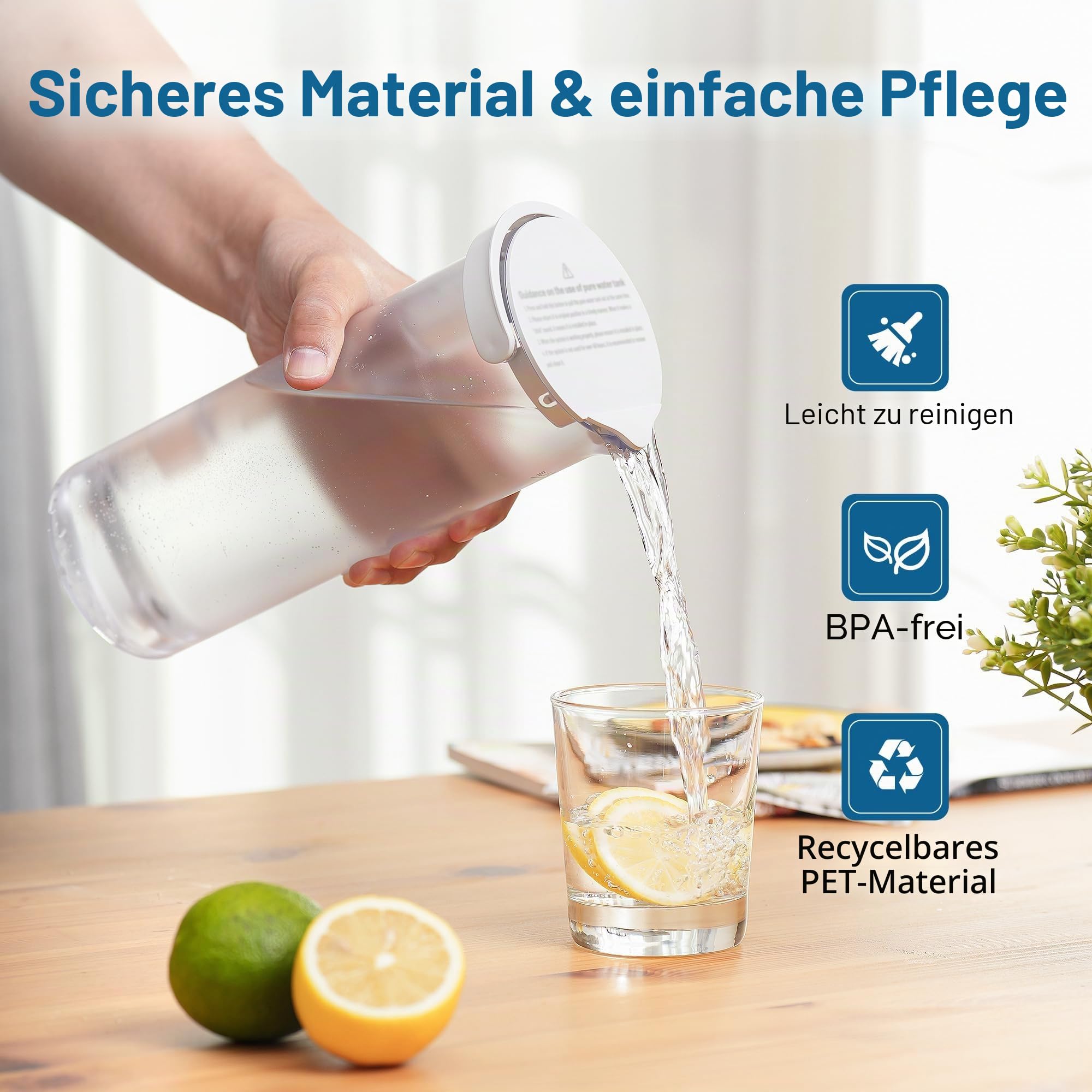 Maxblue MB-PWT Reinwassertank für WD-C1H Umkehrosmosesystem, Tragbares Reinwassertank, BPA frei, 1L