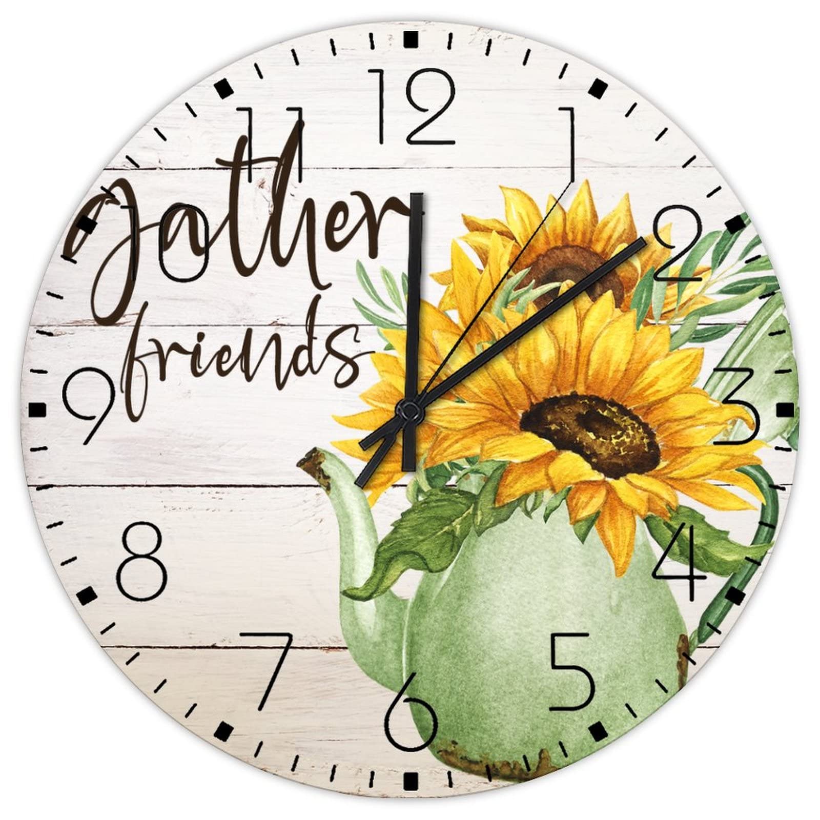 Horloge murale en bois fleurie 30cm pour apaiser votre espace