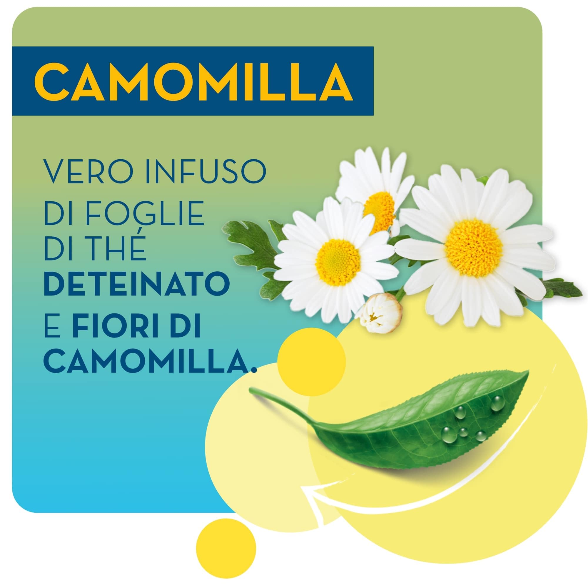Estathe' Camomilla Deteinato Infuso di Foglie di The Nero Deteinato e Fiori di Camomilla 250ml - NOVITA 2024 [CAIYA® BOX da 12 Bottigline]