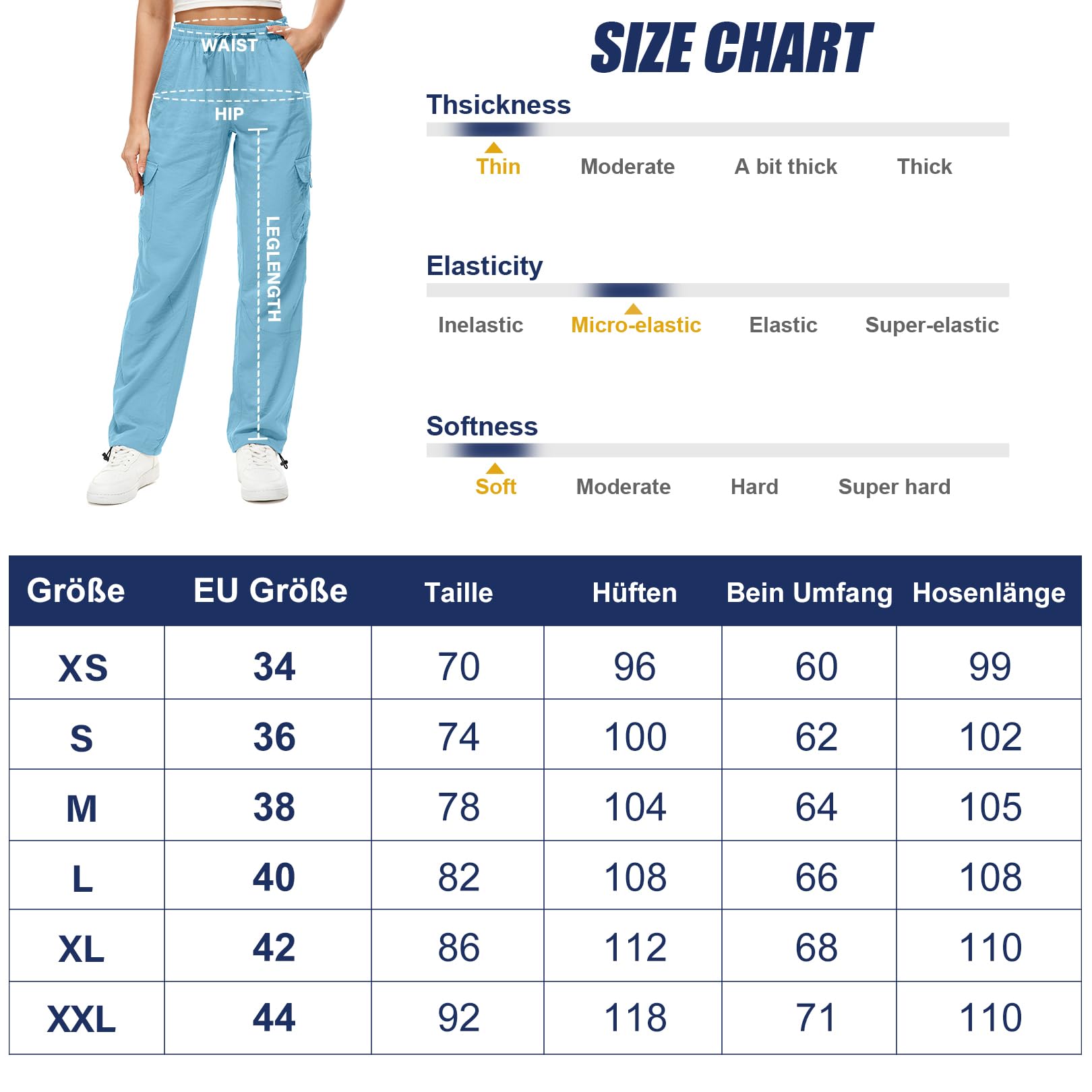 Pantalon Cargo Femme Randonnée Respirant Léger Séchage Rapide Trekking Golf Outdoor Anti-UV Chasse Fonctionnel
