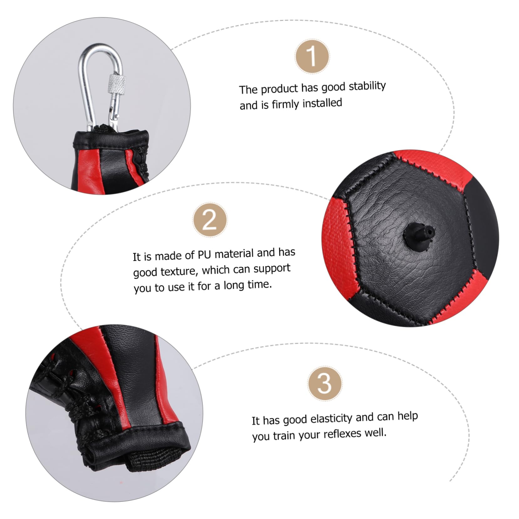 KICHOUSE Hanging Boxing Balls Stress Relieve Ball Easy to Use para Reflex Training Bag