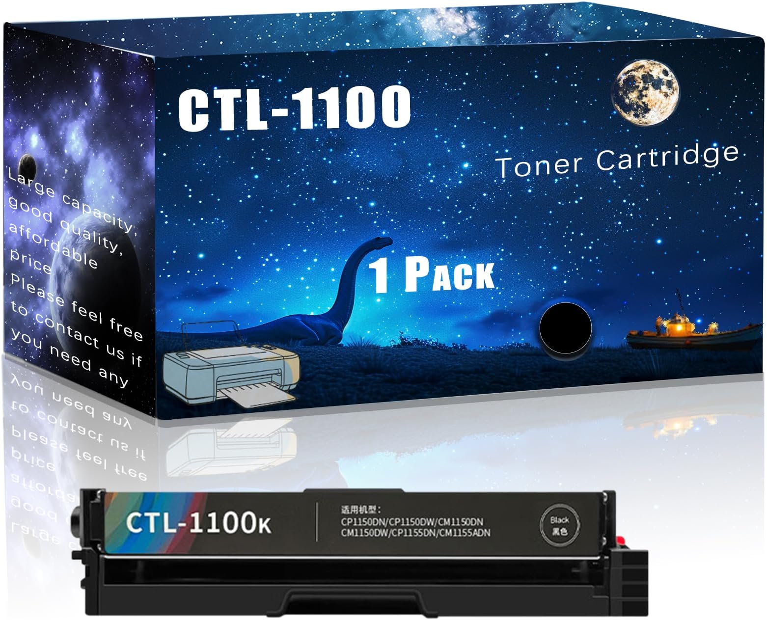 CTL-1100 Compatible Toner Cartridge Replacement for Pantum High Yield Compatible CP1100 CM1100 CP1100DN CP1100DW CM1100DN CM1100DN CM1100DW CM1100ADN Printer (1 Pack Black)
