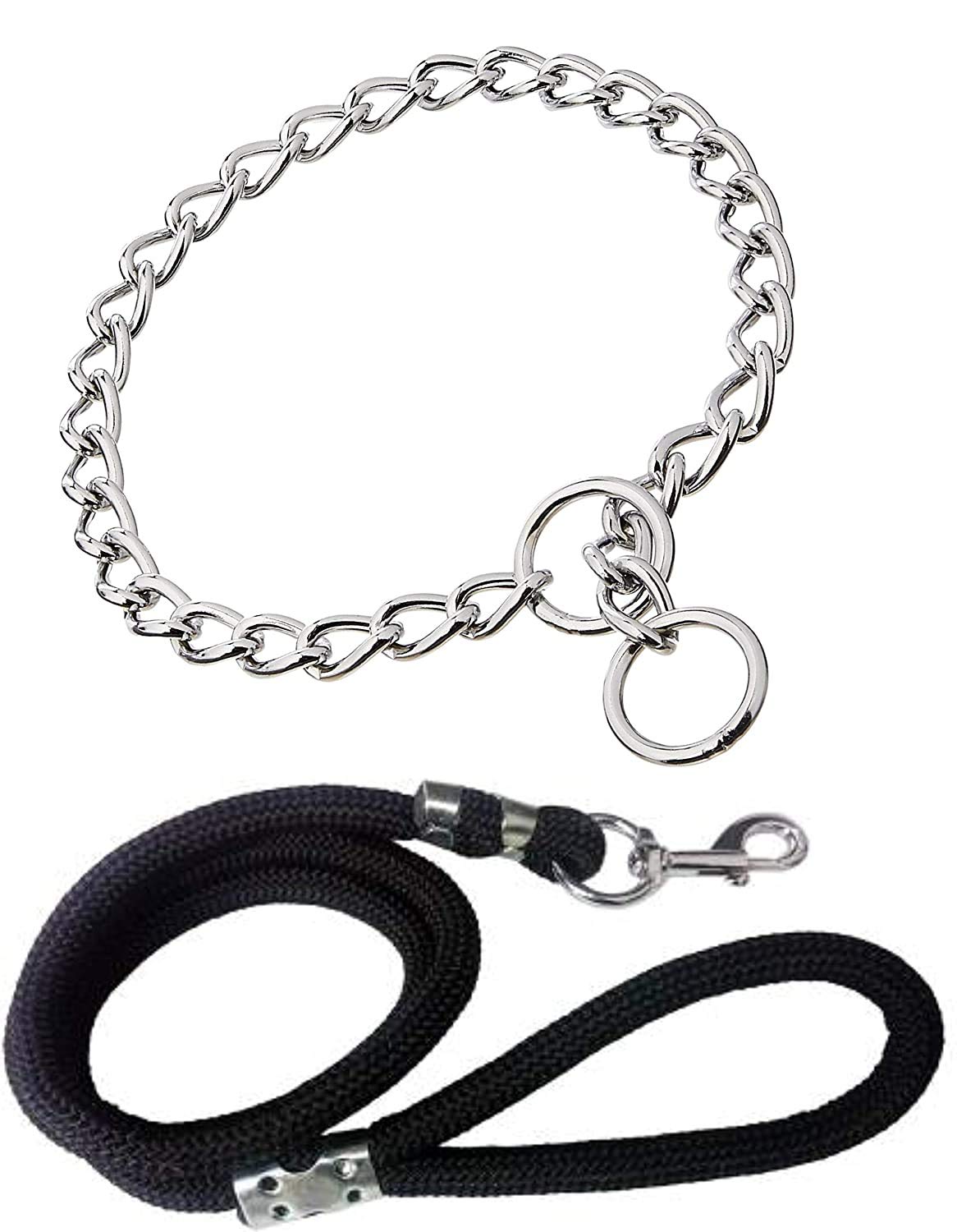 D&C Paws Dog Belt Combo of 17 inch Dog Choke Chain with Black Lead 152cm Specially for Small Breed Dog & Puppies Collar & Leash (B0923PVR64) Amazon Price History, Amazon Price Tracker