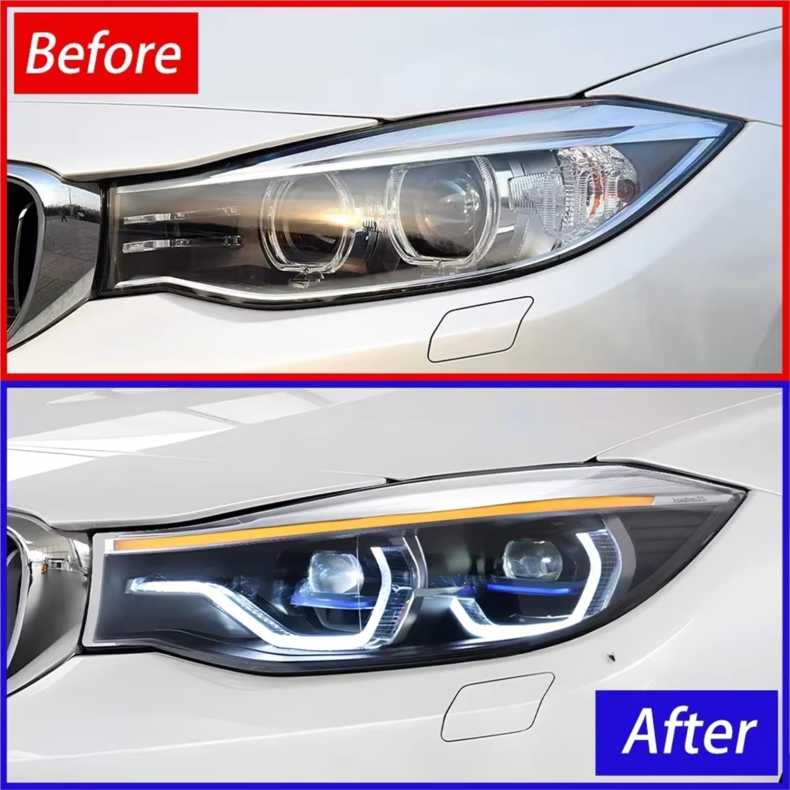 Per BMW Per La Serie 3 320i F34 GT 2013-2020 Gruppo Faro Anteriore Conjunto Faro Delantero | Accessori per lenti per proiettori per aggiornamento gruppo fari per auto
