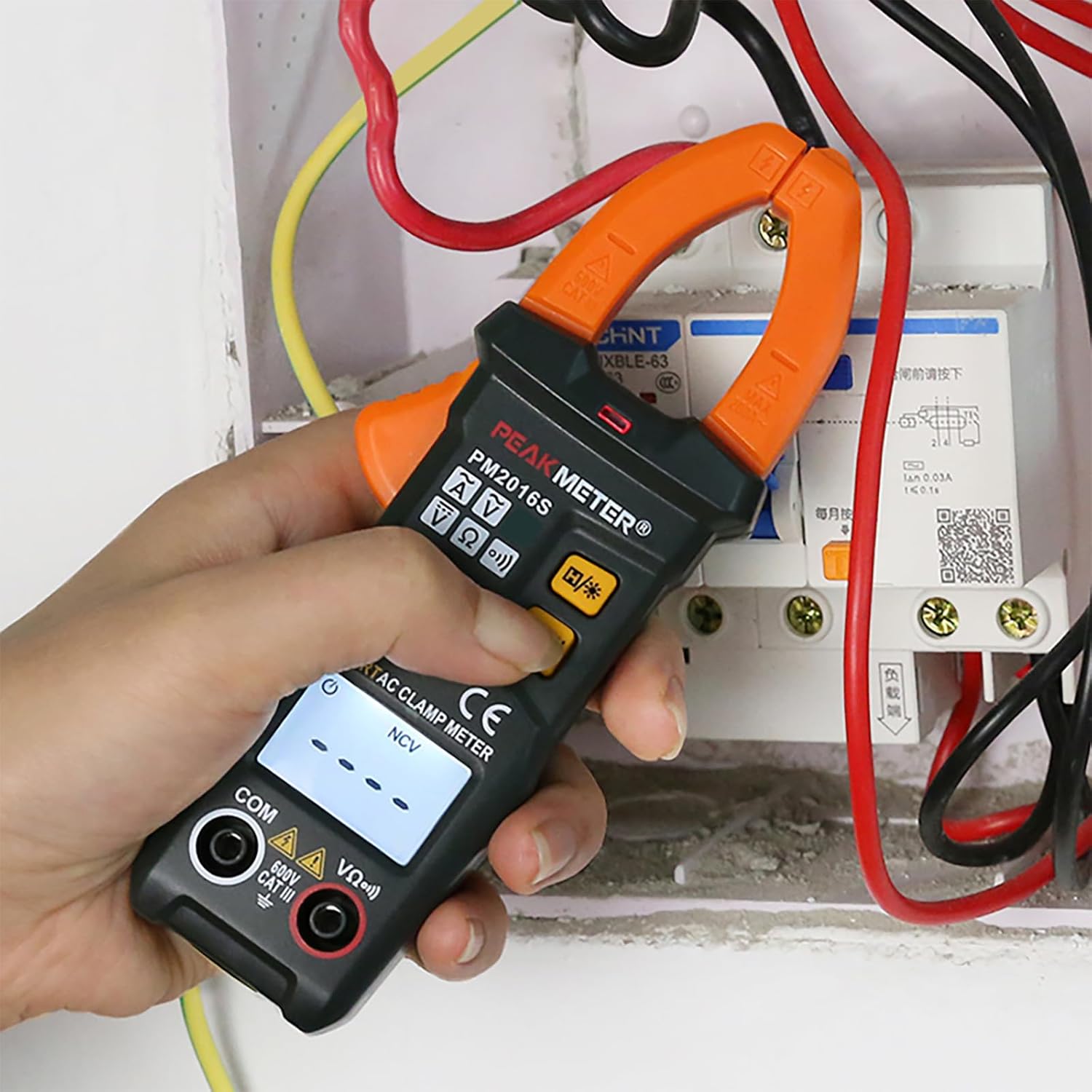 PM2016A/S Digital Clamp Multimeter, 6000 AC Voltage Ampere Ohm Hertz Meter, Digital Multimeter (PM2016A)