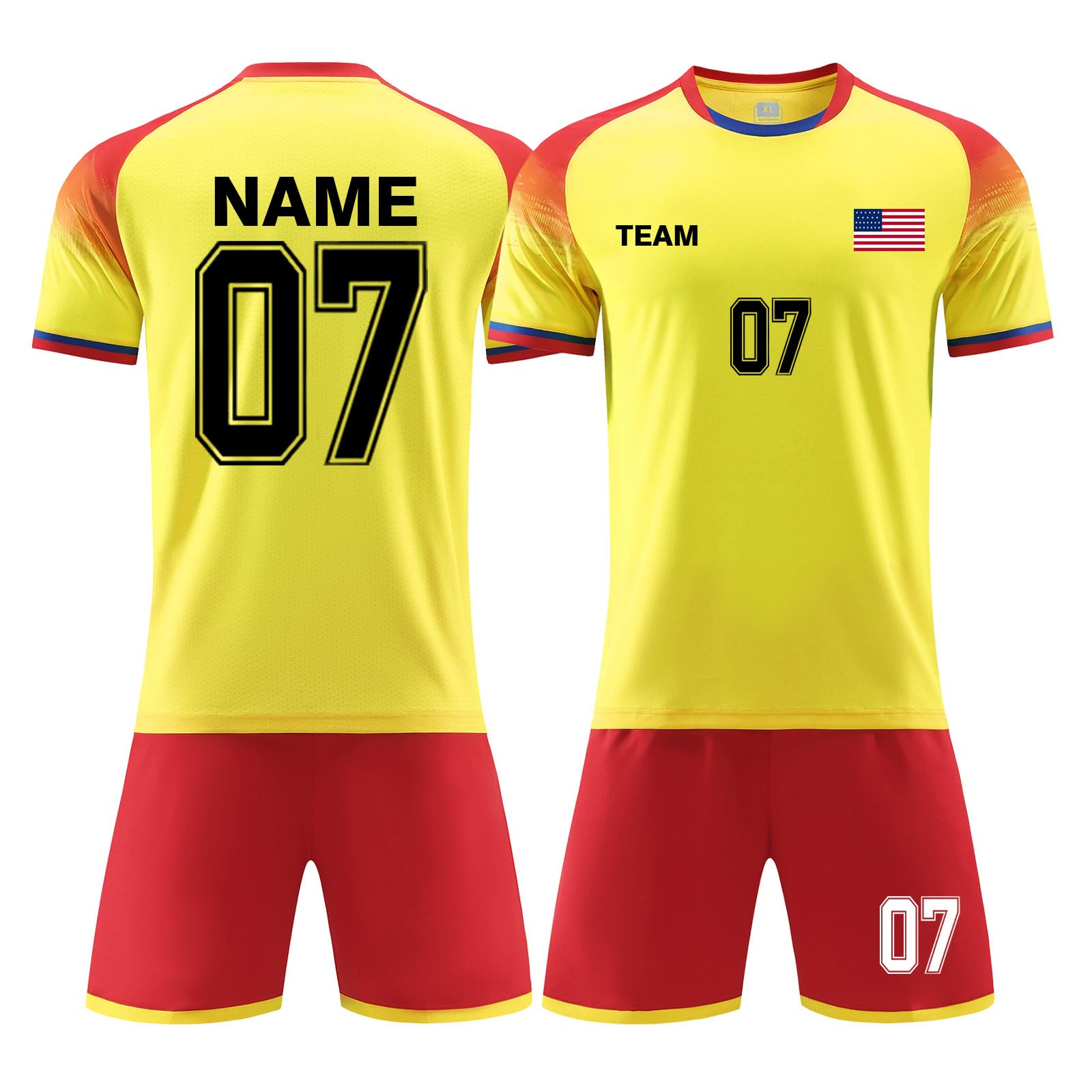 LAIFU Custom Soccer Jerseys for Kids Youth Adult Personalized Soccer Uniforms Shirts Shorts Set for Boys Girls