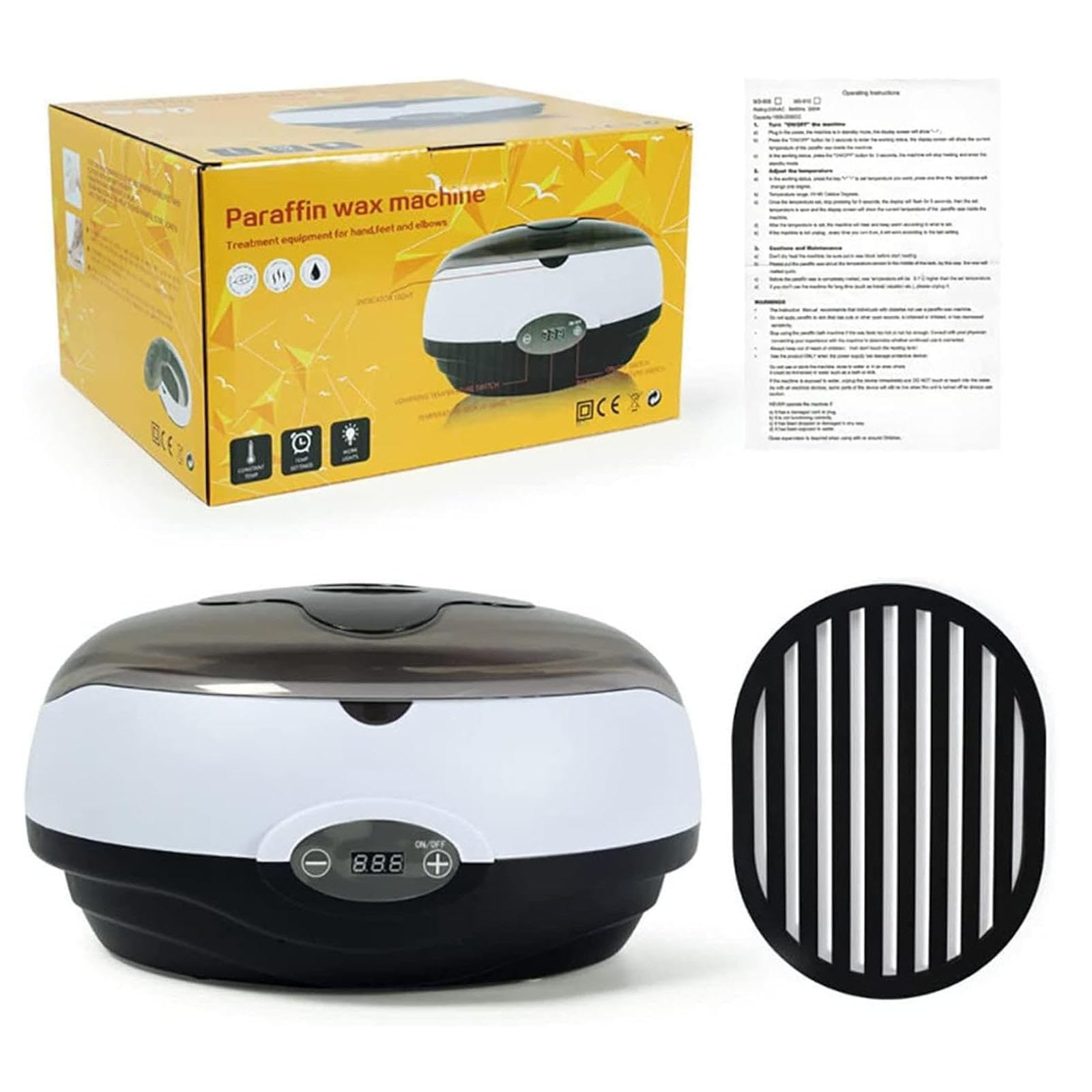 Macchina per Cera di Paraffina per Mani e Piedi, Bagno di Paraffina da 2800 Ml con Display della Temperatura Scaldacera per Paraffina per Spa Professionale e Salone di Bellezza per Uso