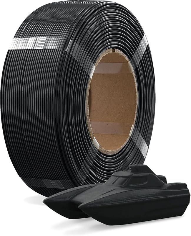 OVERTURE High Speed Refill PETG 1.75mm Filament, 1kg Black | Neatly Wound & Clog-Free, Refilament for Bambu Lab Reusable Spool, Accuracy +/- 0.02 mm, Fit Most FDM 3D Printers