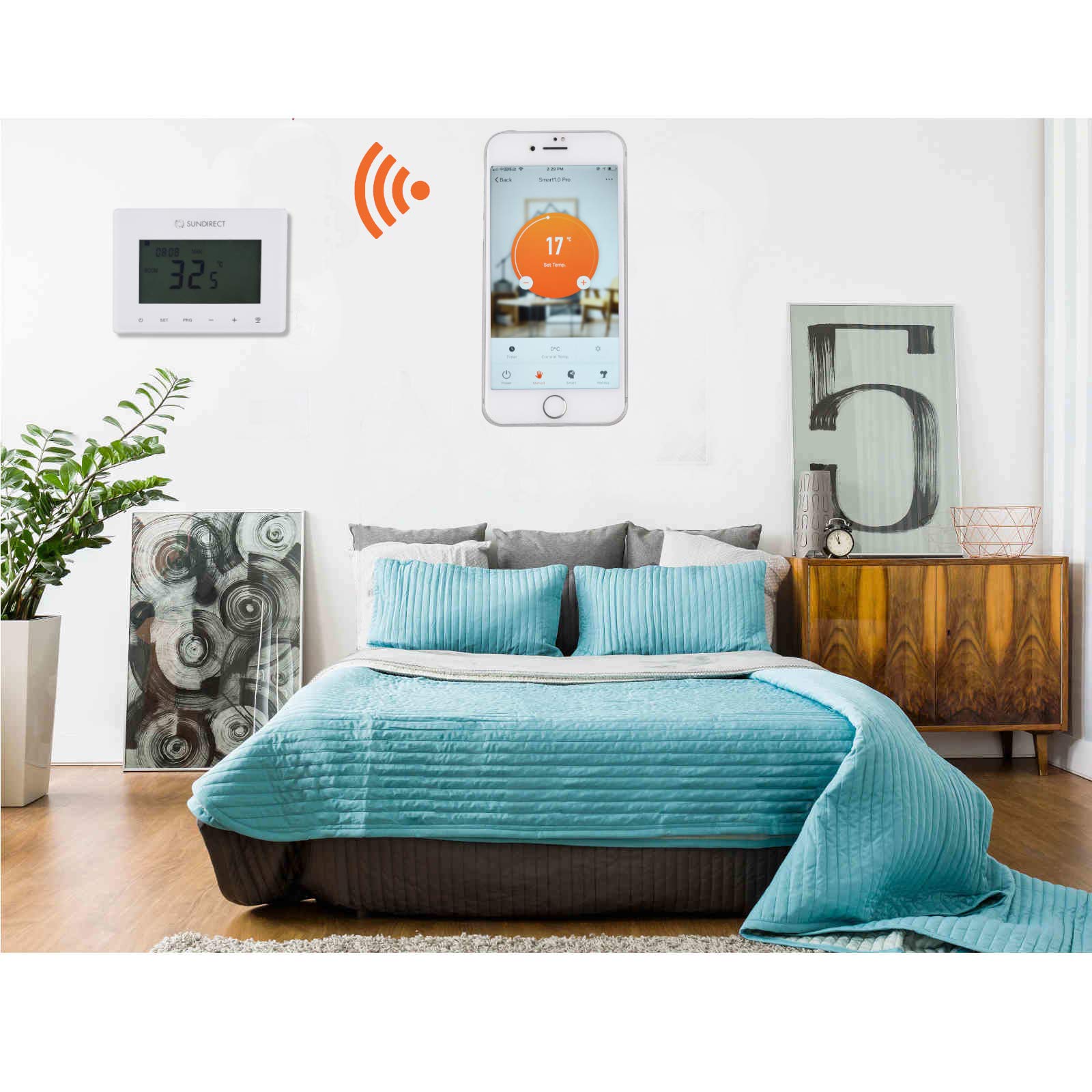 PE1000 Plus grzejnik na podczerwień 85 x 120 cm 1000 W + termostat Smart1.0