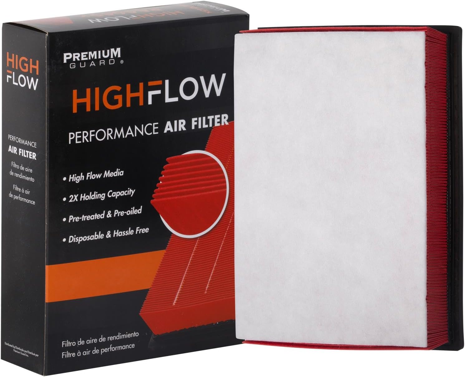 HIGHFLOW High Performance, Pre-Oiled Disposable Engine Air Filter PA6122X | Fits 2010-2024 Toyota 4Runner, 2010-2023 Lexus GX460, 2010-2014 Toyota FJ Cruiser