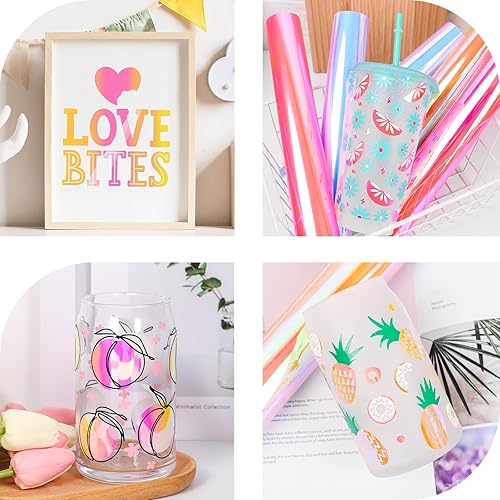 Vista 22 de TECKWRAP - Hojas de vinilo holográficas precortadas (12 x 12 pulgadas)