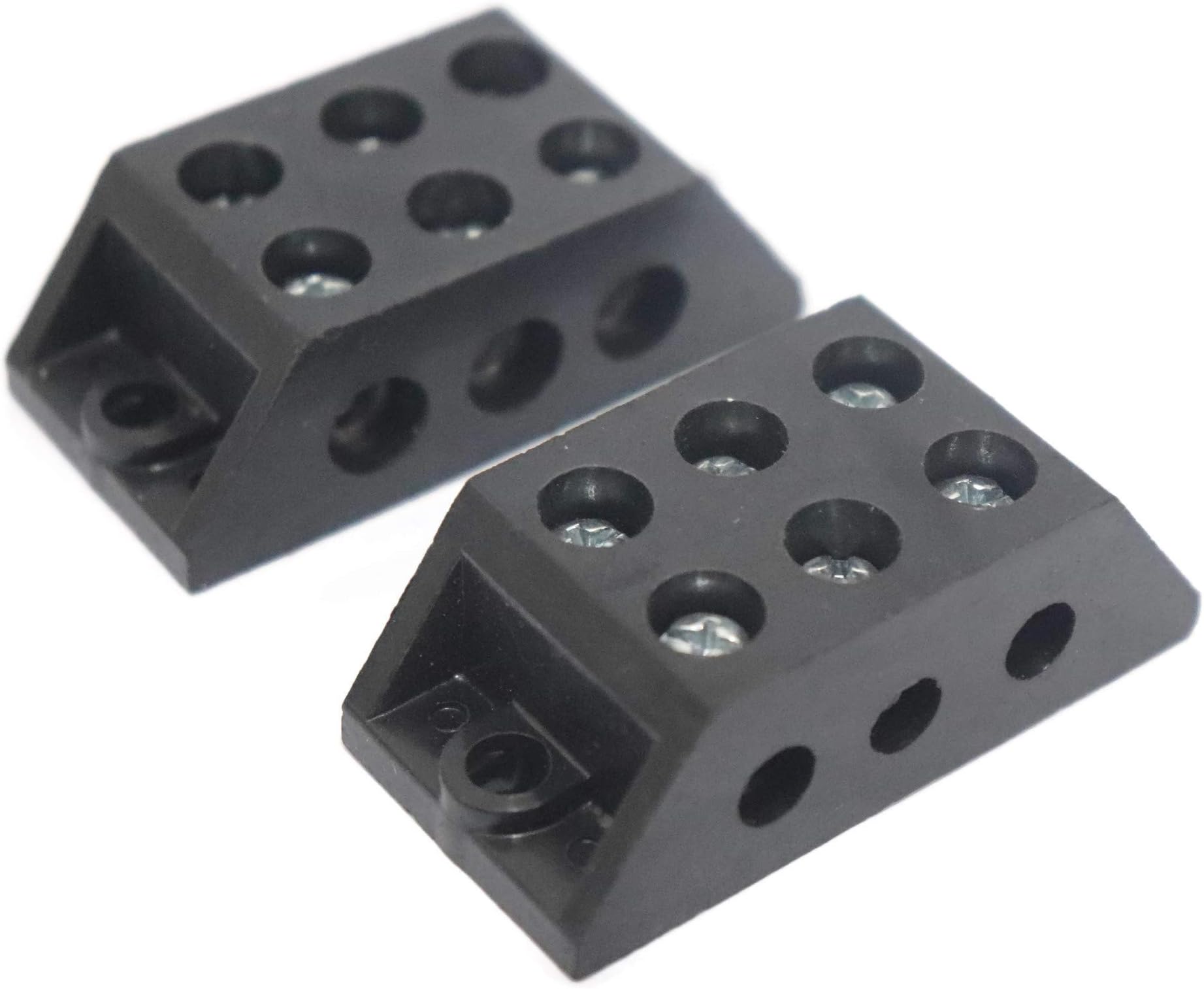 Electronic Spices Bakelite Connection Terminal Plate 30 A 3 Way Close Type, Black