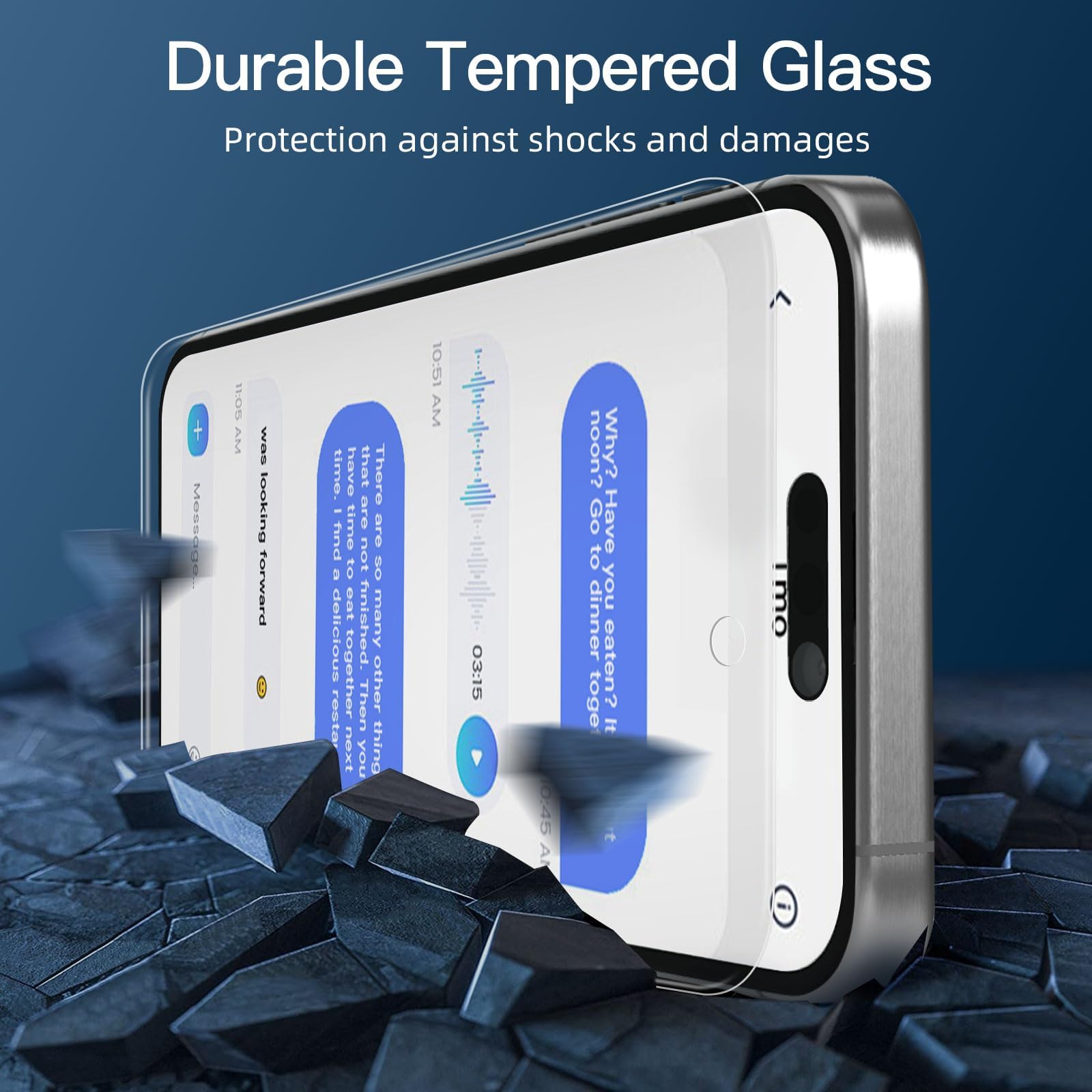 NEW'C 3 Sztuki, Prywatność Ochraniacz Ekranu dla iPhone 15 Pro Max, iPhone 15 Plus (6,7 Cala), Zrównoważony Kąt Prywatności 28 Stopni z Ochroną Oczu, Ultra Trwała Twardość 9H, Bez Bąbelków