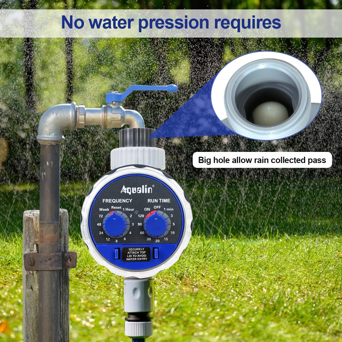 Aqualin Temporizzatori per irrigatori Giardino elettronico regolatore per Sistema di irrigazione a valvola a Sfera