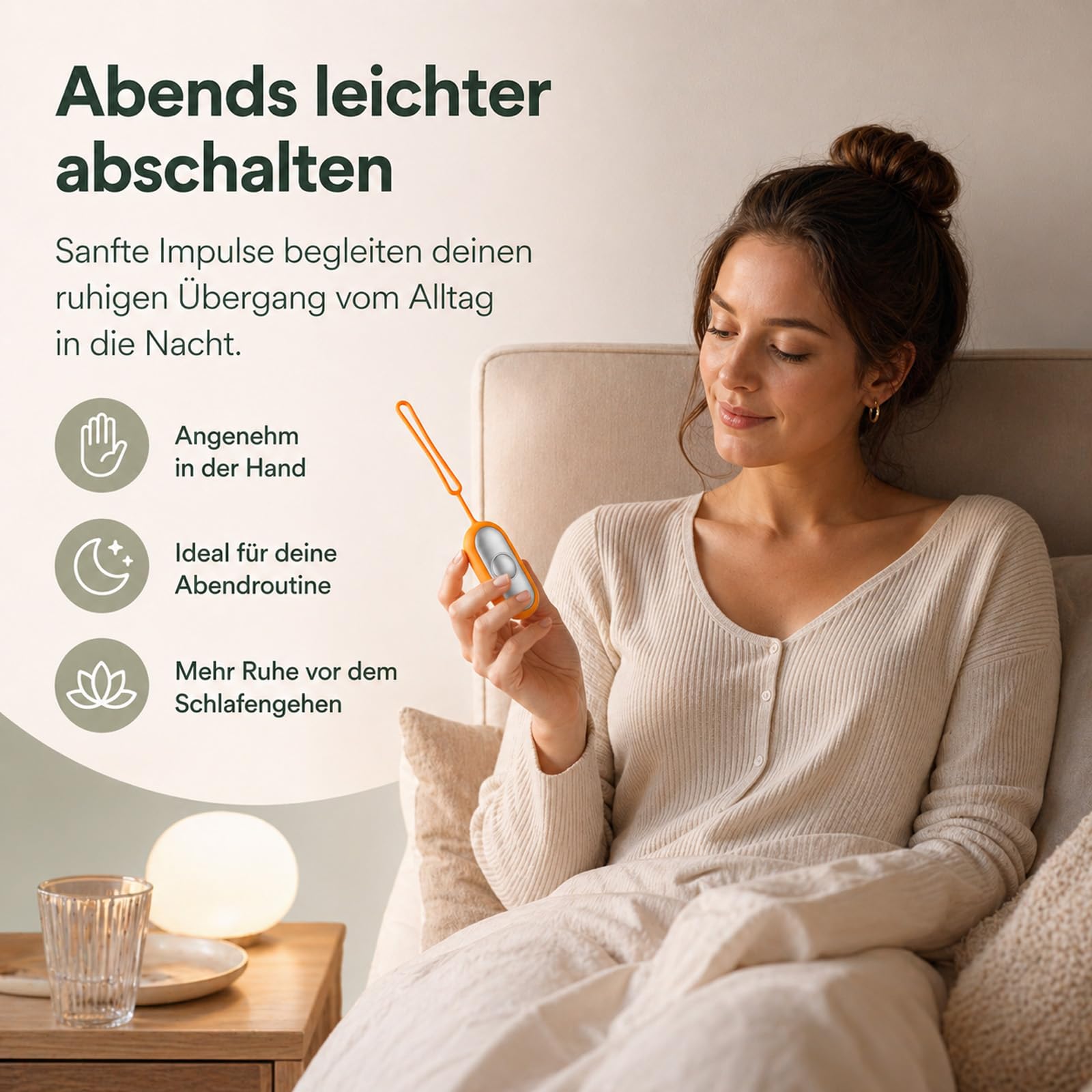 Calmbeez Gerät mit USB Aufladung für Entspannung und besseren Schlaf, tragbar, kompakt, Grün
