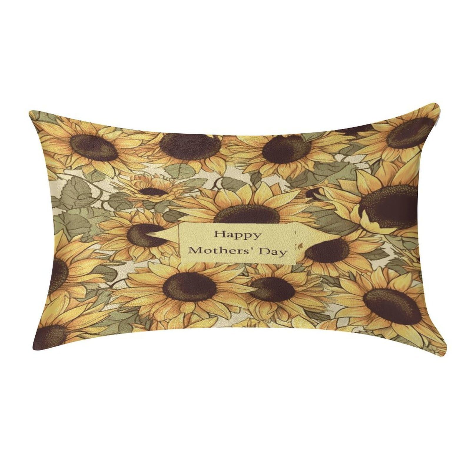 Btcowzrv Style Happy Mother's Day Sunflower Pillow Cover Pillow Case Pillowcase