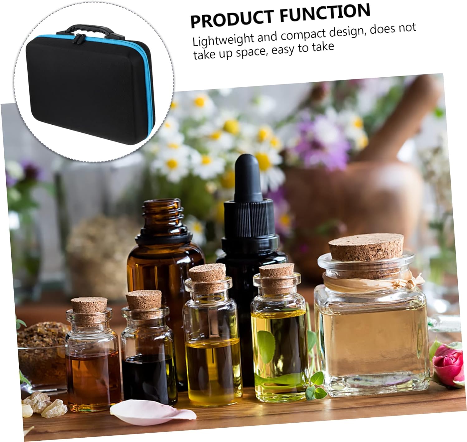 Hemoton Portable Essential Oil Carrying Case Organizer Travel Storage Pouch for Bottles Shockproof and Design for Displaying and Transporting Oils All Occasions