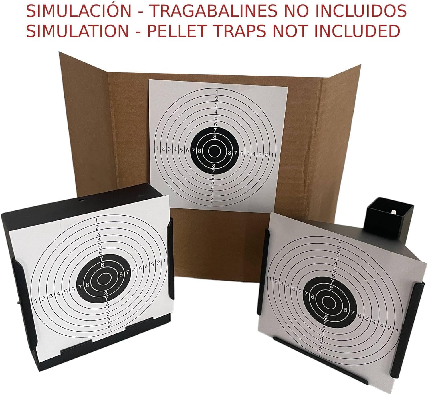 Lot de 500 cibles de 14 x 14 cm en carton 200 g pour tir à la cible : Airsoft, air comprimé, pardigon balin. Normes pour pratique et compétition. En boîte