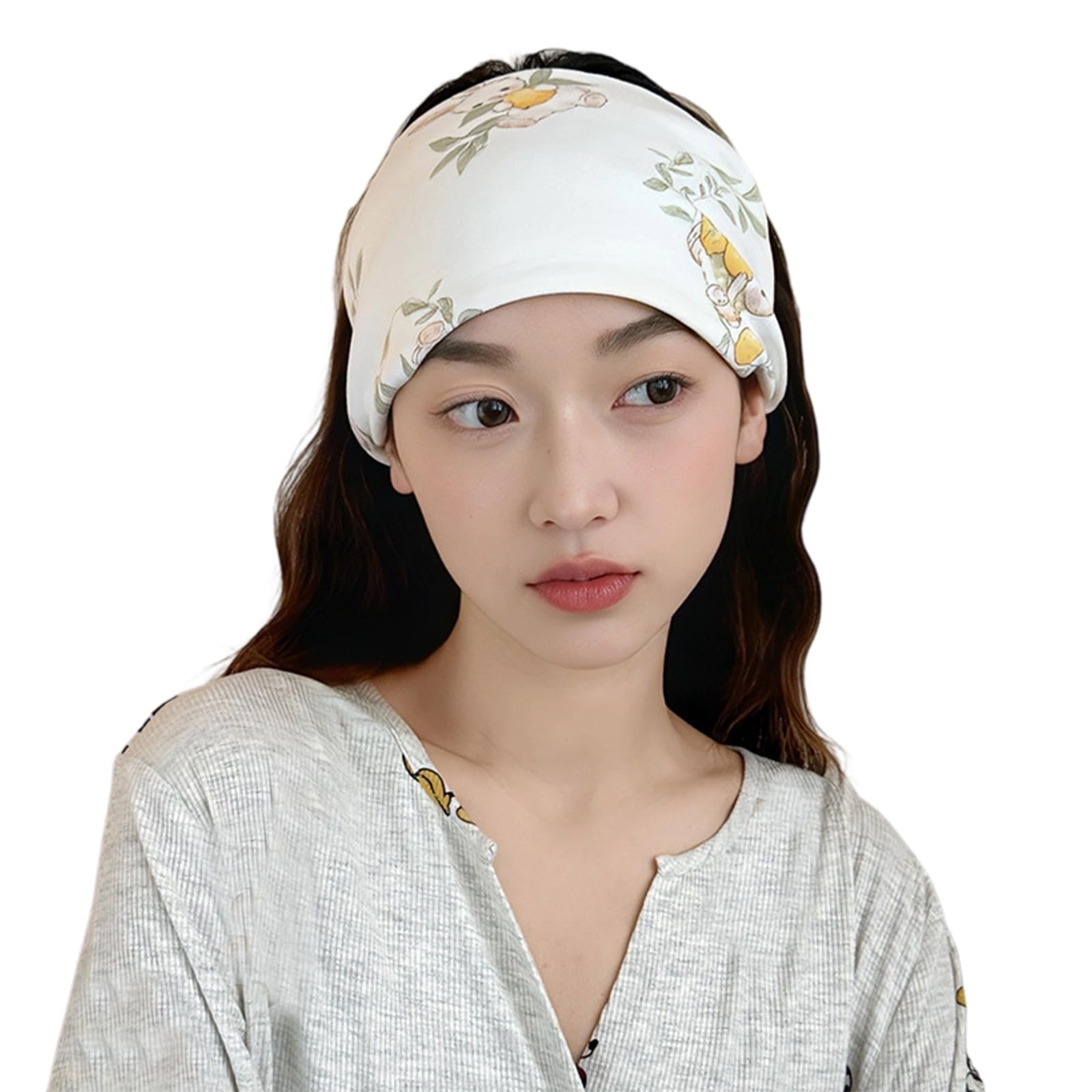 MICFENY Stretchy Cotton Head Cover For Nursing Mothers Breathable Double Layer Design Multi Purpose Maternity Cap