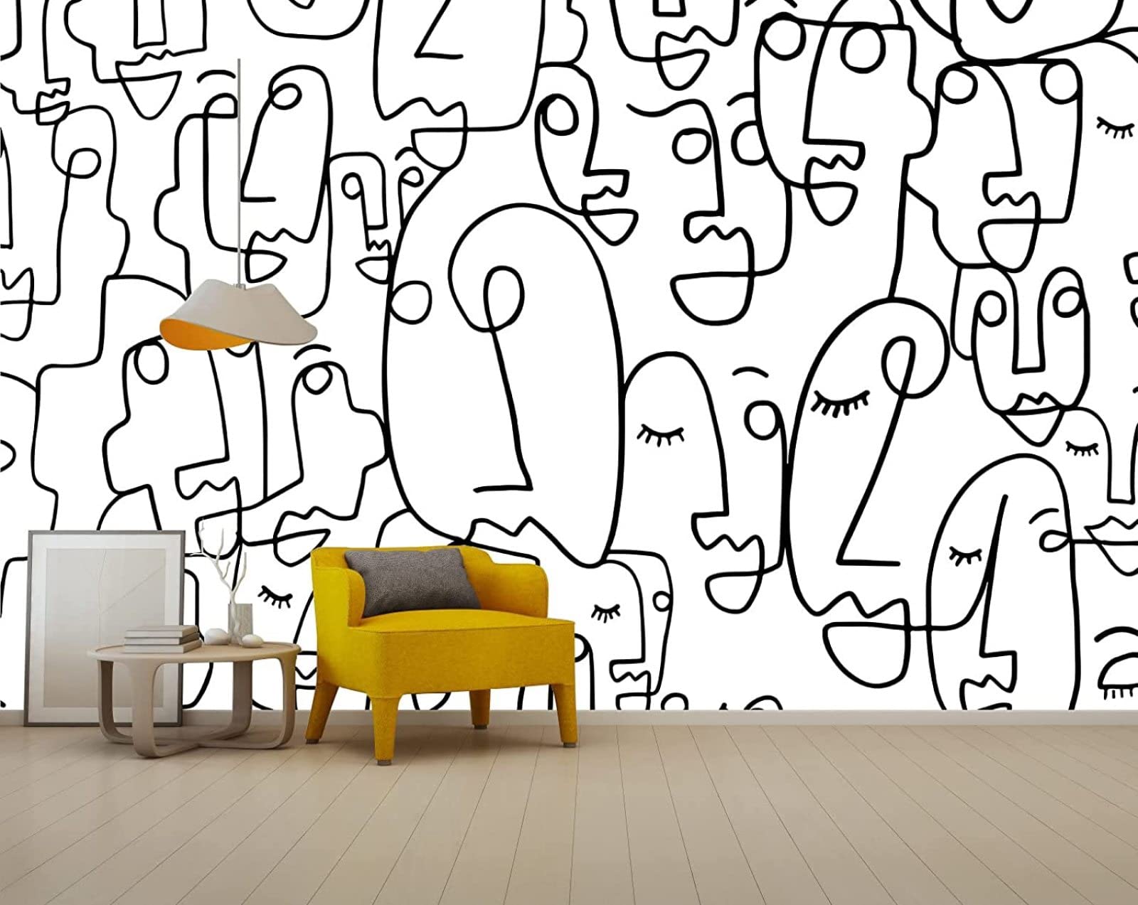 Carta Da Parati 3D Semplicità Viso D'Astrazione Carta Da Parati Camera Letto Moderna Fotomurali 3D Gigante Murale Decorazione