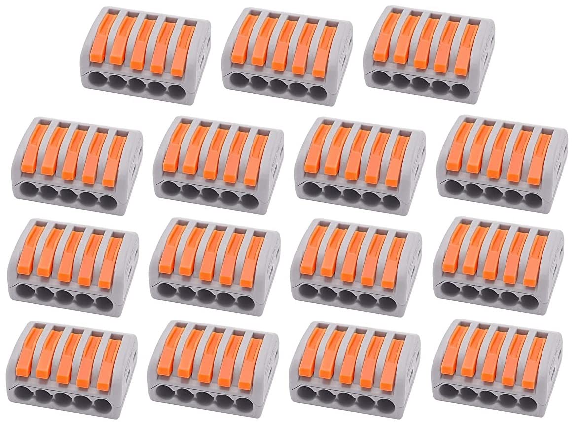 Besillia 15 Pcs 5 Port Lever Wire Conductor Compact Wire Connectors Fast Connection Terminal Suitable for Multiple Types of Wires (B0C4LQ5MNH) Amazon Price History, Amazon Price Tracker