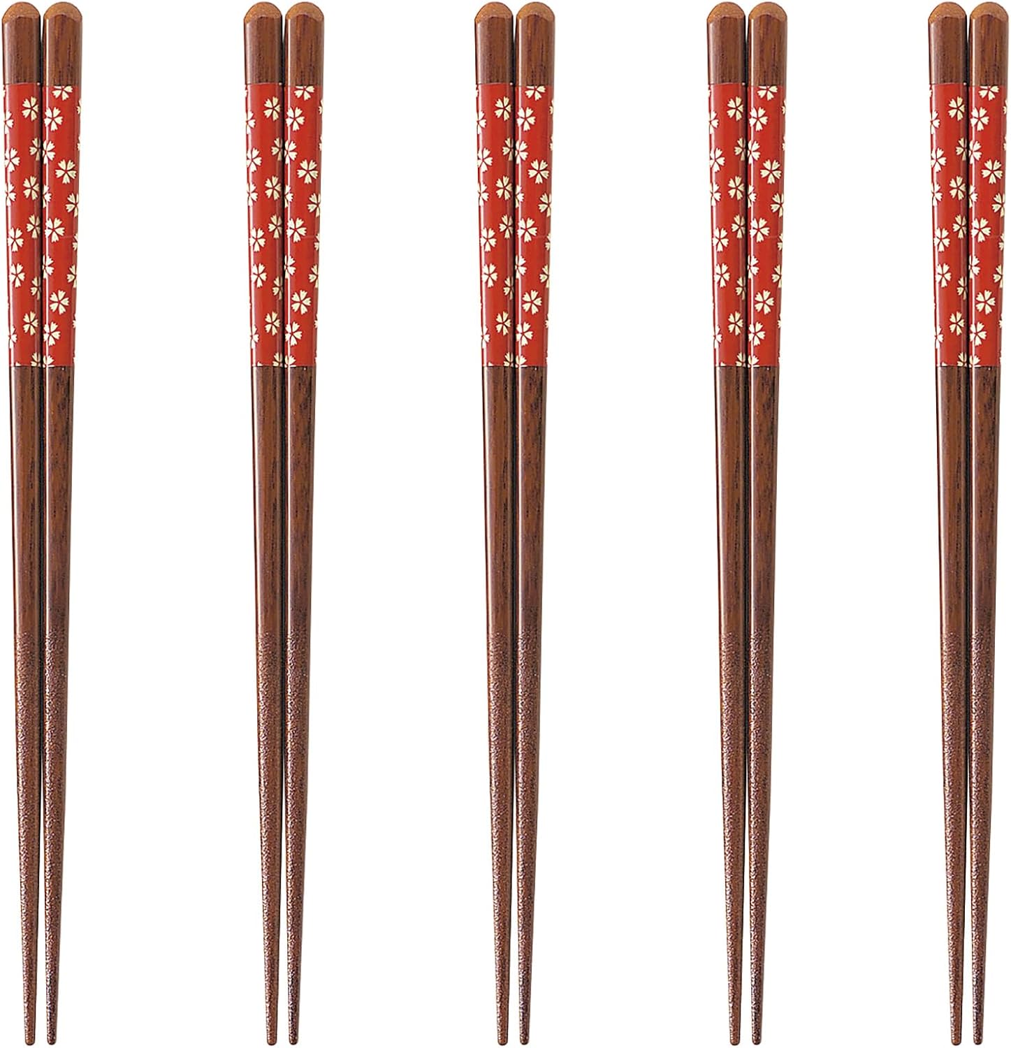 J-kitchens PID585025 Japanese Chopsticks Set, 5 Pairs, Material: Wood, Chopsticks, Dishwasher Safe, Made in Japan