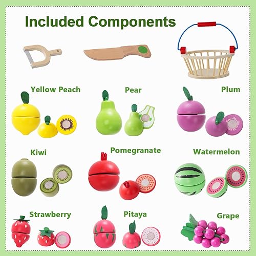 Miniatura 2 de Juego de actividades Montessori de madera, accesorios de cocina para niños, juguetes educativos para niños pequeños, juguete de comida para