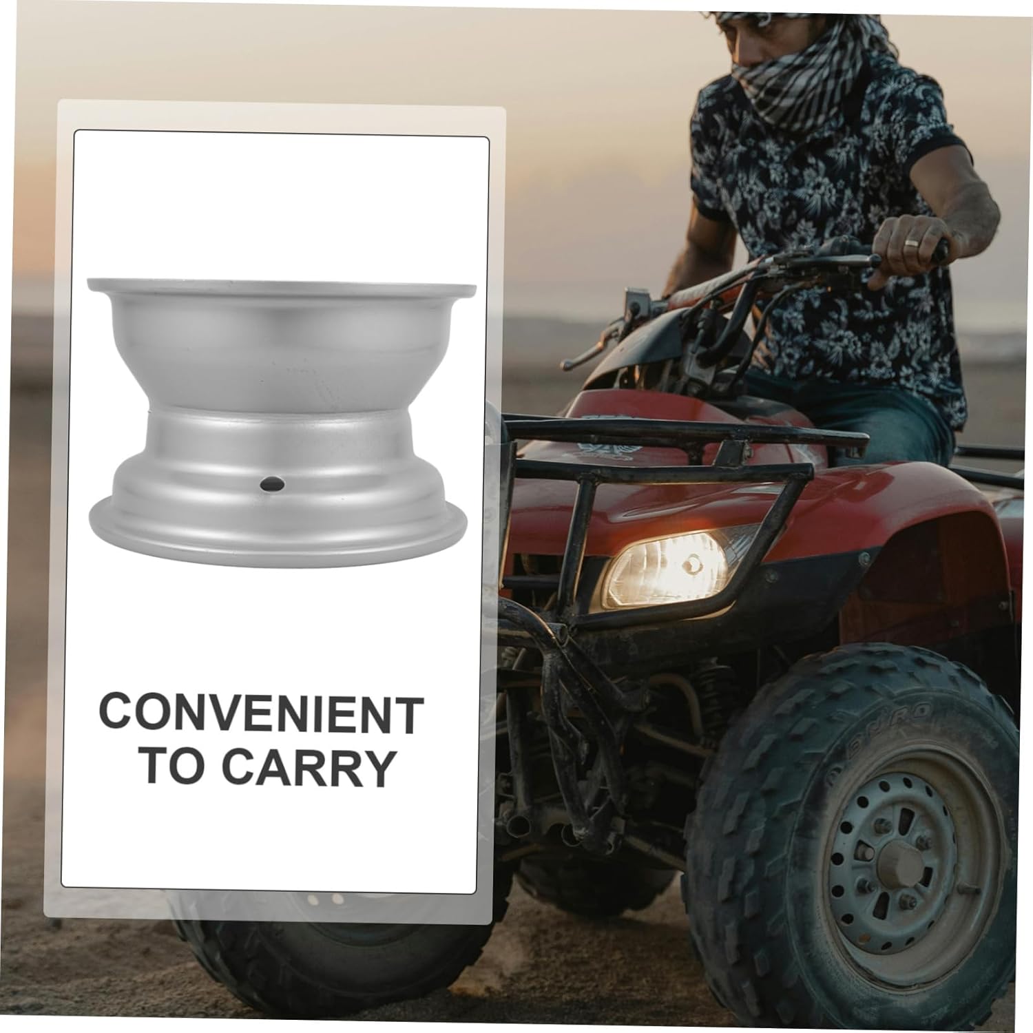 MAGICLULU ATV Wheel Rim 16x8-7 Inch 3-Hole Steel Rim for 50-125CC ATV and Go Kart Durable Replacement Part