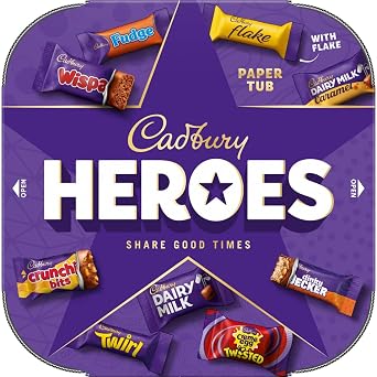 Cadbury Heroes Tub, Assorted Mini Chocolate Favourites, 500 g (Pack of 1)