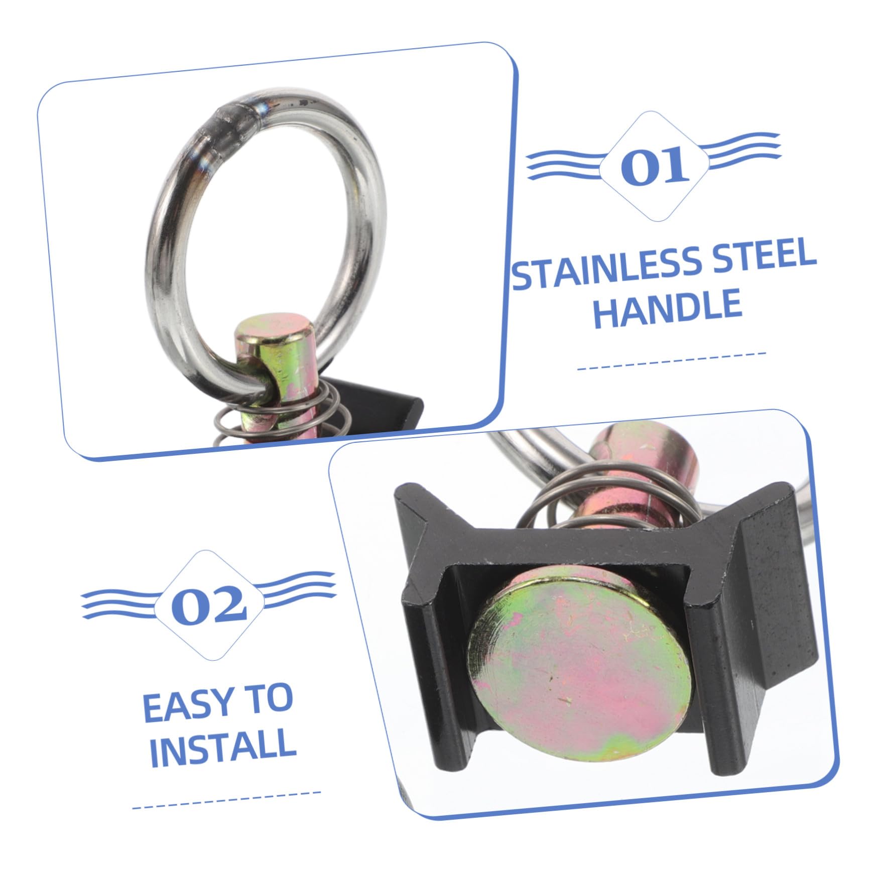 PLAFOPE Kit de 4 Puntos de Anclaje para Motocicletas y Bicicletas Fácil Instalación Redondos Gancho de Amarre Seguro en Aleación de Aluminio y Acero Inoxidable