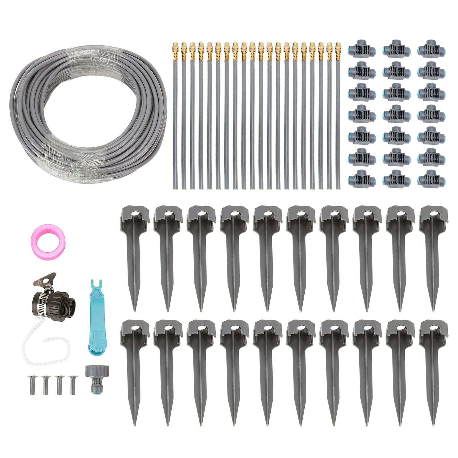di nebulizzazione per irrigazione da giardino Kit di irrigazione per irrigazione in PE in lega di alluminio a lunga durata Prato per piante in serra