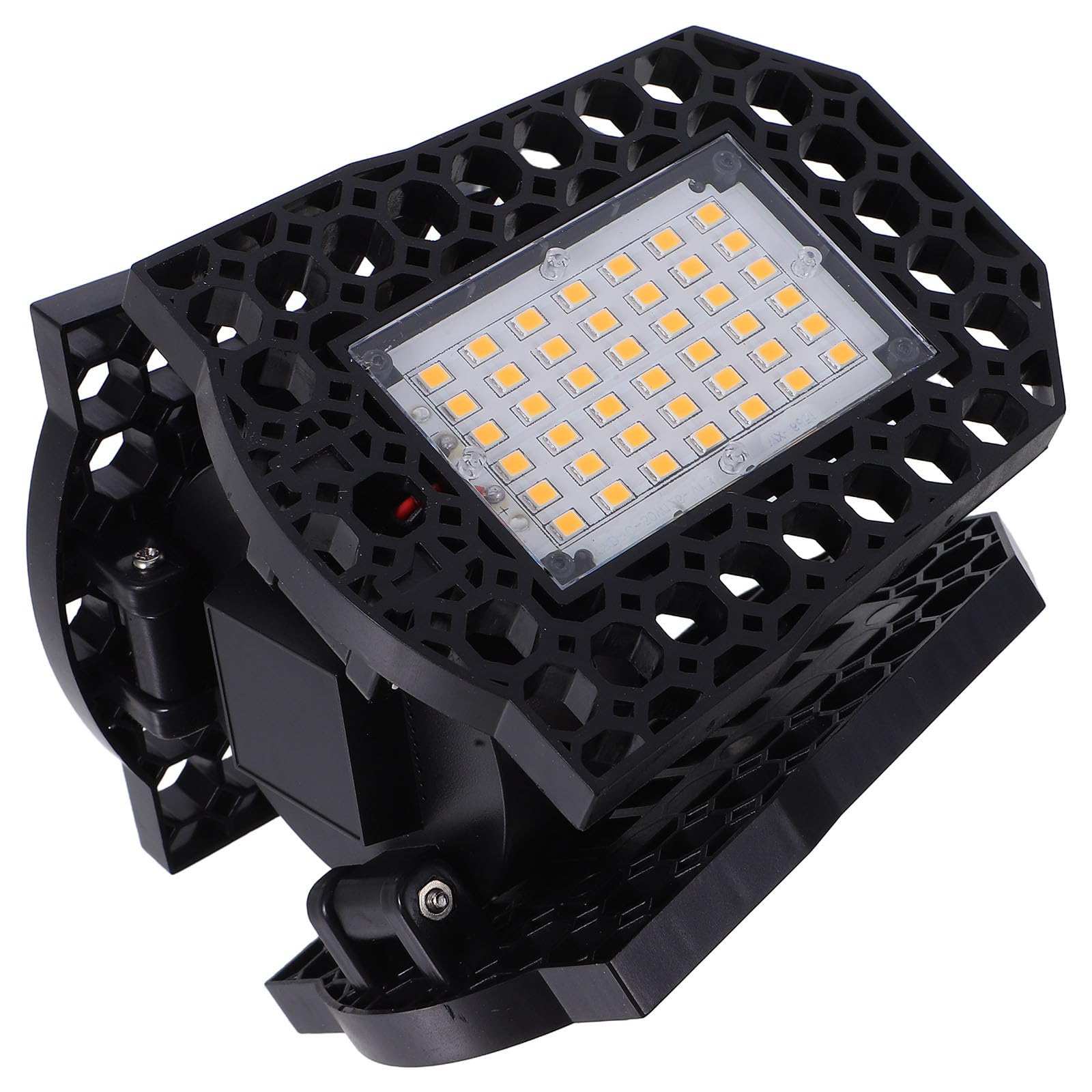 LED Deformation Garage Ceiling Light with Three-Leaf Adjustable Wings Warm White High Bay Lamp for Industrial Space Basement
