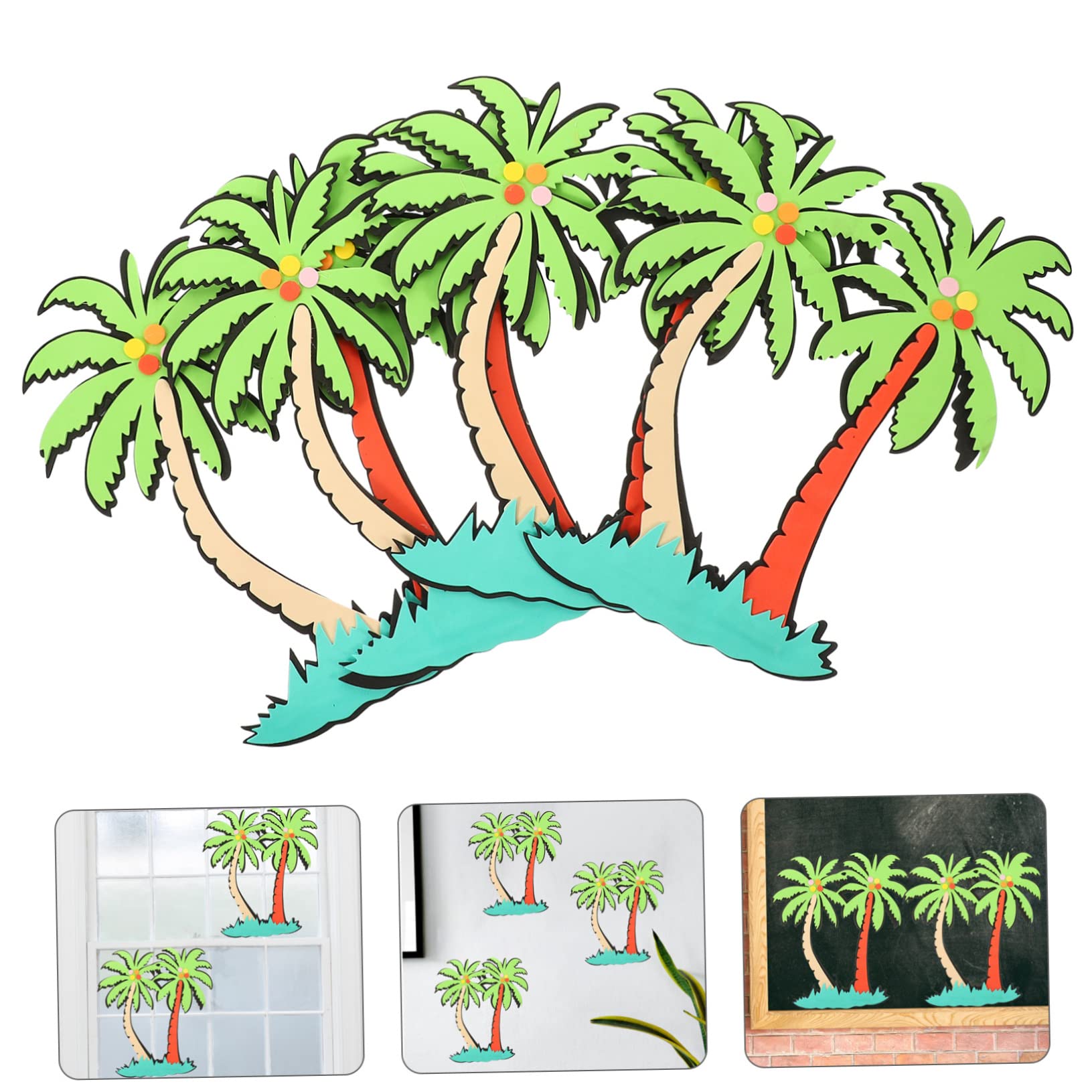 Toyvian 5piezas Pegatina Decorativa De Pared Para Aula Diseño De Palmera De Material Para Decoración De Clase Fácil De Quitar Para Habitaciones Infantiles y Espacios Creativos