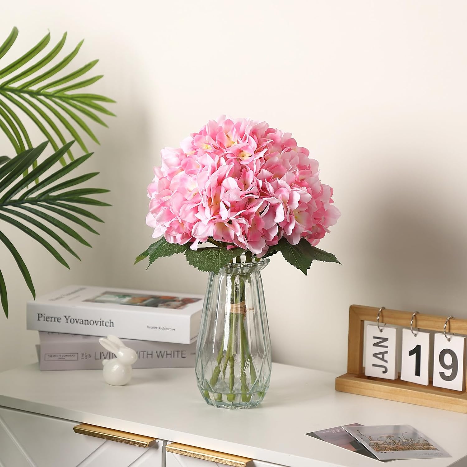 Real Touch Calla Lily Artificial Flowers, 24 Pcs with Glass Vase & Faux Water, 15" Long Stem for Wedding Centerpiece, Bridal Bouquet, Home and Party Decor (Yellow)