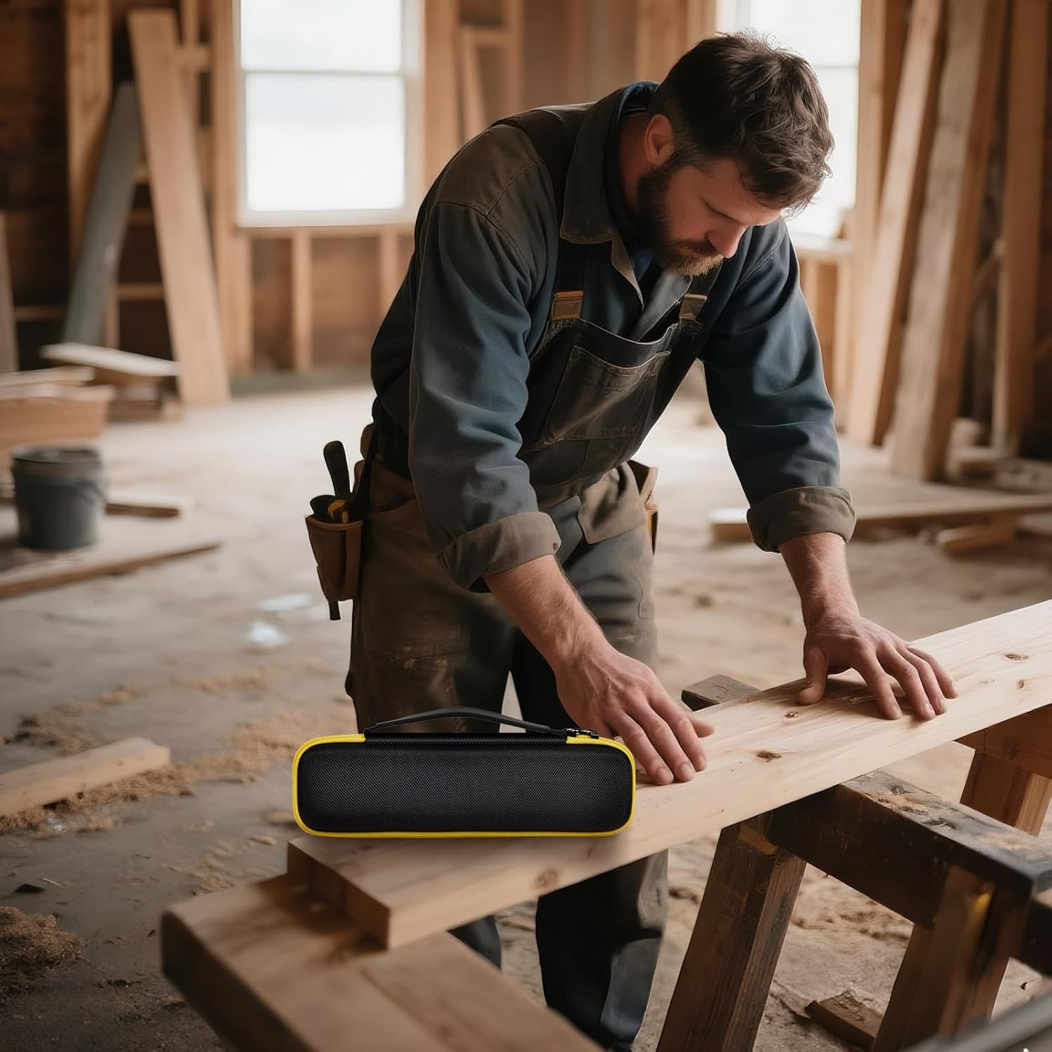 Electric Screwdriver Set Case for DEWALT Cordless Screwdriver (DWHT66719) and Screwdriving Bits, Tools Organizer for Driver Drill Bits, with Internal Pockets and Carry Handle (Box Only) (Black) - Image 9