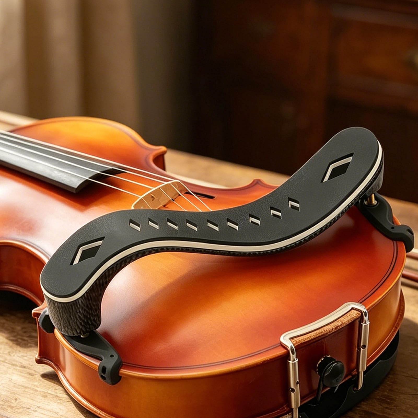 Épaulière Violin 3/4-4/4 ABS léger, ajustable en hauteur avec | Épaulière pour violon 3/4-4/4 ABS légère, pieds réglables; 5 pièces incluses; origine Chine; mousse et tampon; couleur