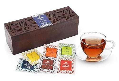 Miniatura 2 de Octavius, Juego de regalo surtido de muestras de té (6 sabores, 60 bolsas de té)  Paquete de muestra de té negro y verde  Juego de regalo de té de