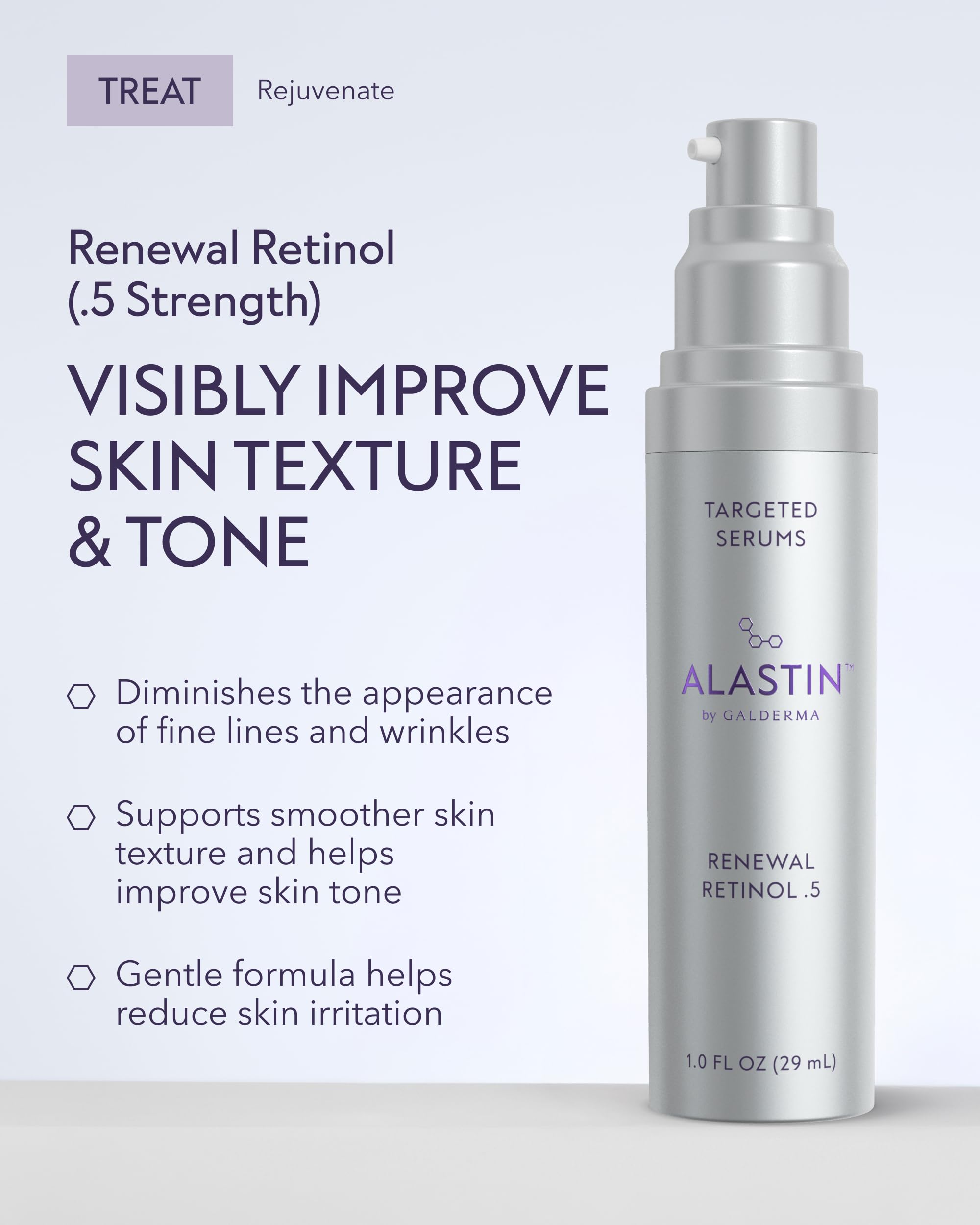 ALASTIN Skincare Renewal Retinol Serum | Visibly Improves Skin Texture & Tone | Helps Reduce the Look of Fine Lines & Wrinkles | Hydrating Retinol Formula
