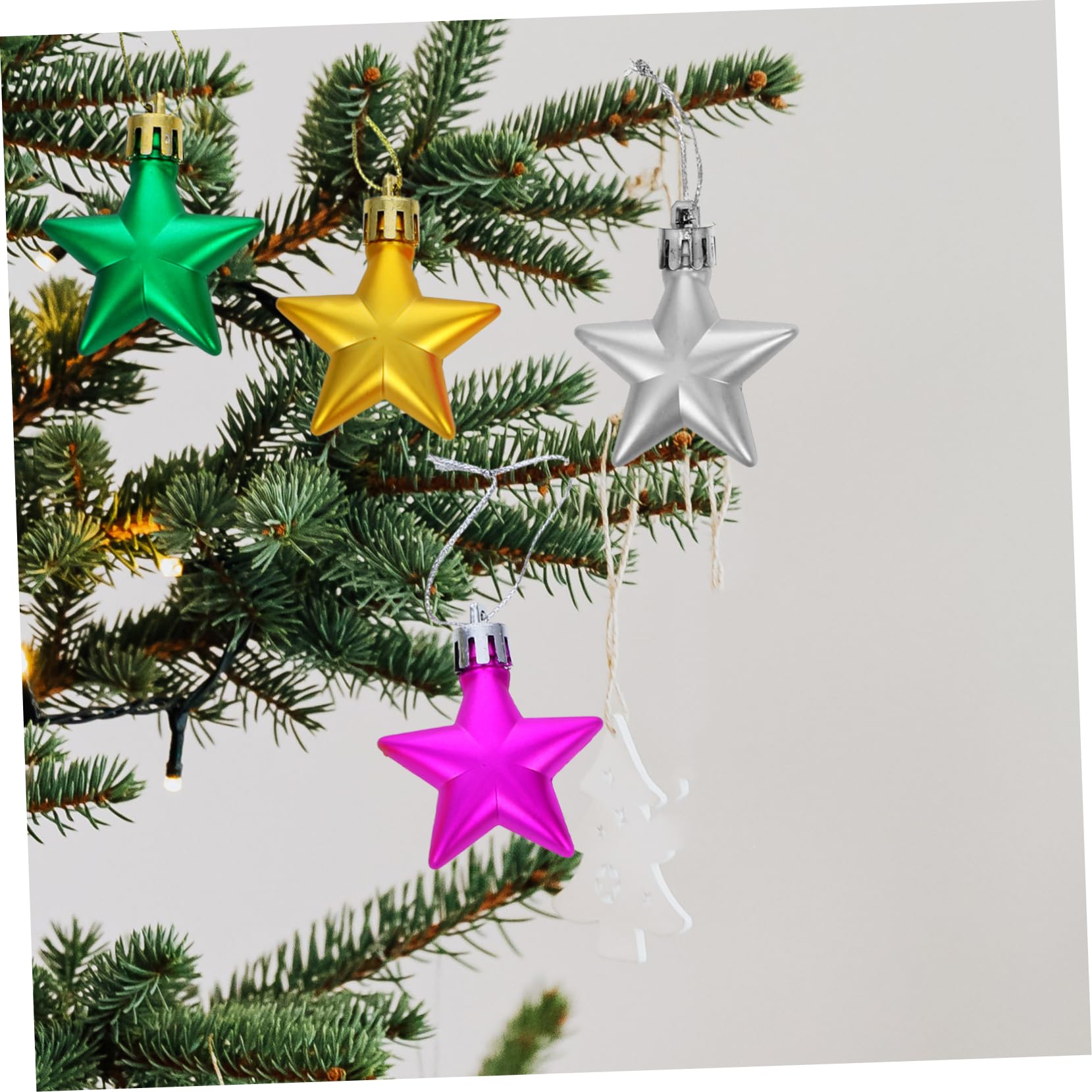 MAGICLULU 5 Set Di Decorazioni Natalizie Leggere A Forma Di Stella Per Albero Di Natale Per Decorazioni Natalizie E Per Feste 12 Pezzi * 5