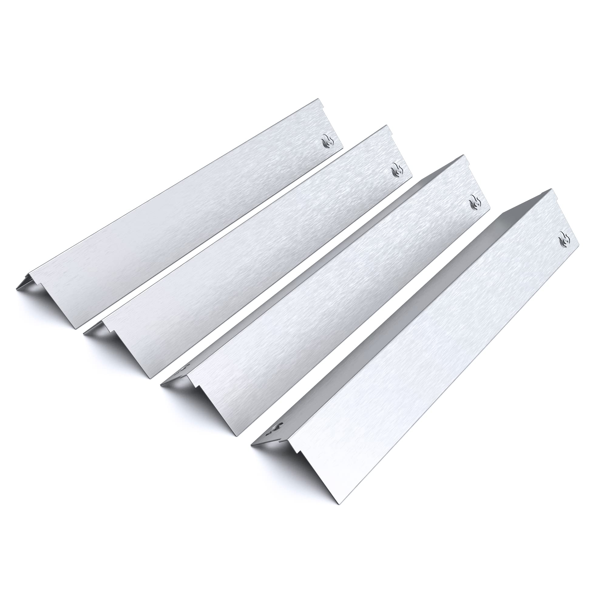 teileplus24 BR05-4-SM Gasgrill Edelstahl Brennerabdeckung kompatibel mit Napoleon Rogue Prestige Freestyle | Flavorizer Bars | Passgenau | Rostfrei | Brennerschutz