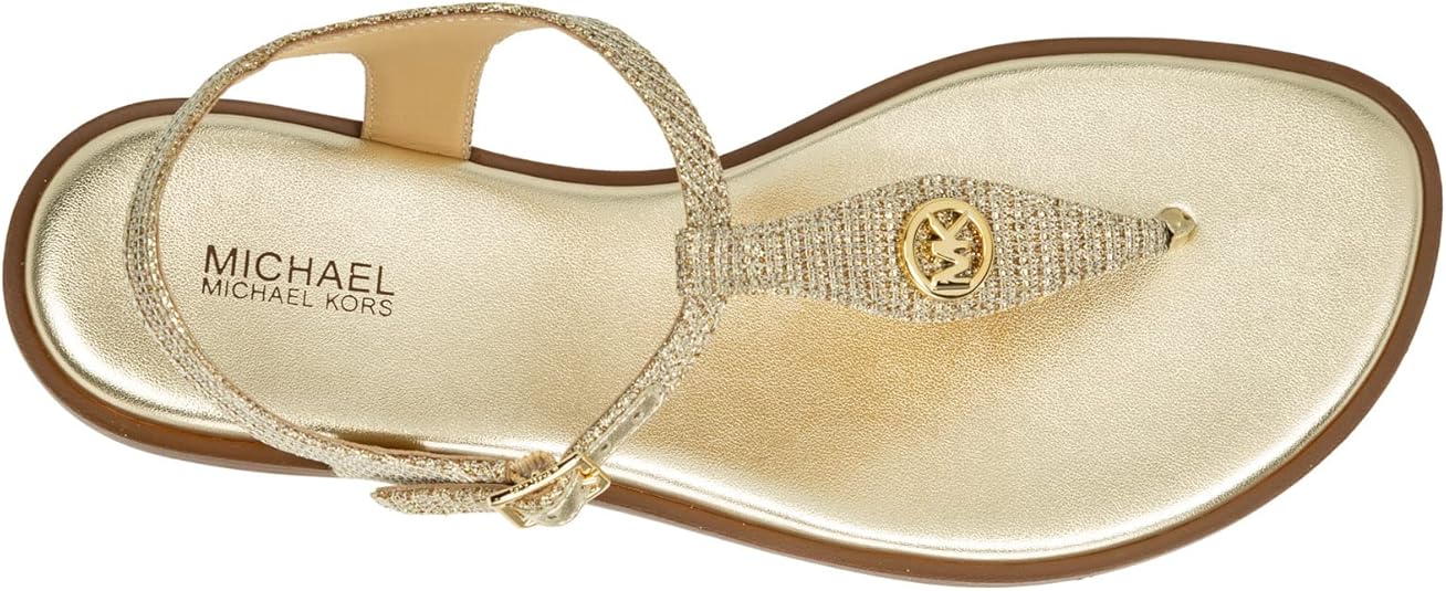 Michael Kors Women's Mallory Thong Flat Sandal, Pale Gold, 3.5 UK:  Amazon.co.uk: Fashion