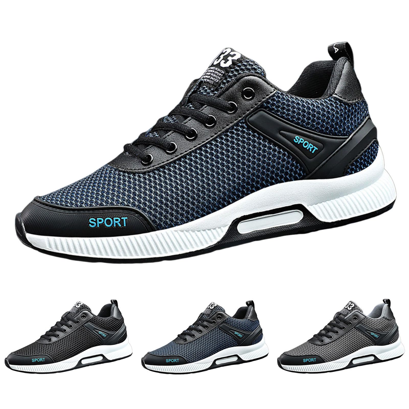 Sneakers Herren, Tennis Freizeitschuhe Gym Laufschuhe Walking Sneaker Leicht Turnschuhe Mesh Sportschuhe Schlupfschuhe Bequeme Atmungsaktiv Fitness Joggingschuhe Trainingsschuhe