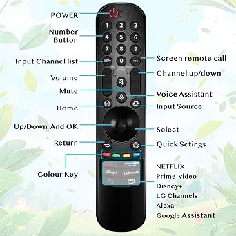 Magic Remote for LG Smart TVs 2020-2022 Replacements MR20GA MR21GA MR22GA Compatible with LG UHD OLED QNED NanoCell 4K TVs Precise Pointer Smart Voice Function