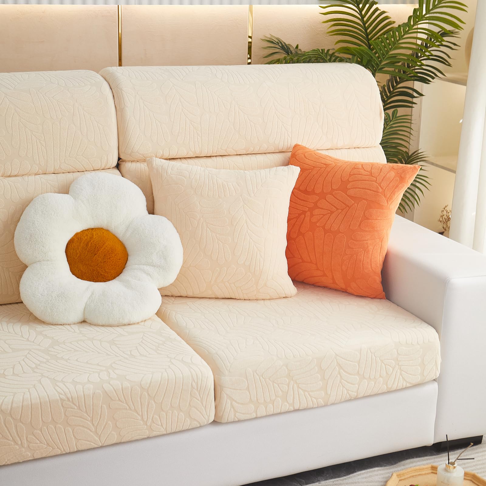 SHANNA Housse De Canapé En Chenille Réversible | Protection Anti-Griffes Chats | 1-4 Places - Lavable