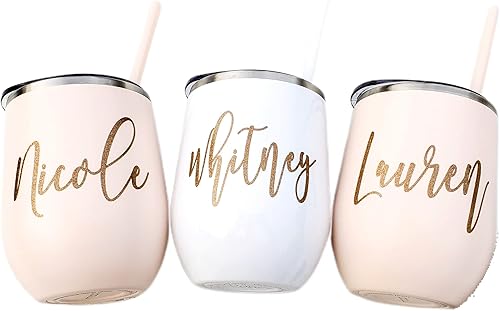 Miniatura 2 de Vaso de vino personalizado sin tallo de acero inoxidable, regalo de viaje para niñas, regalos de fiesta de boda, regalo de dama de honor, taza de
