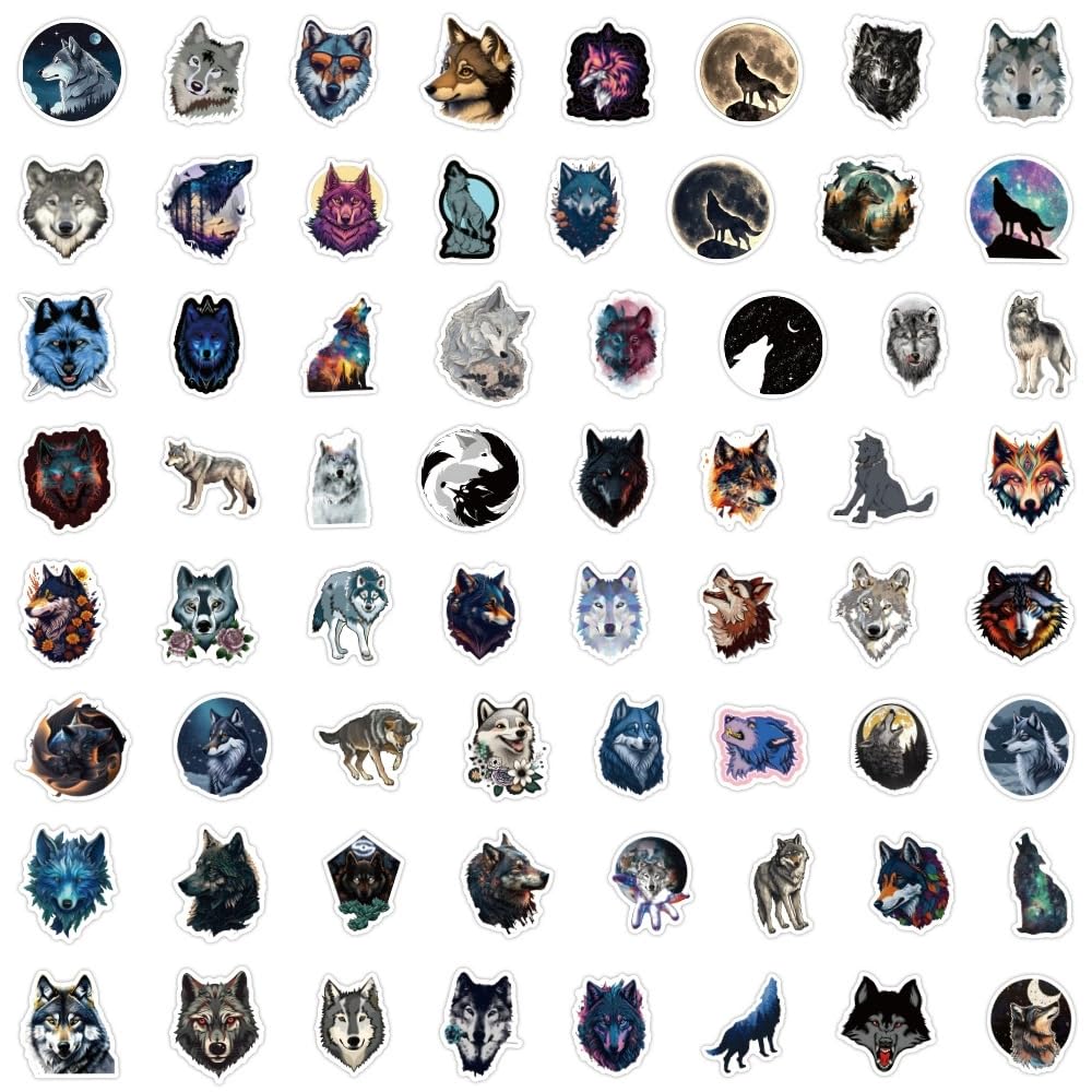 50 Adesivi Lupo In Vinile - Impermeabili Per Laptop, Skate E Bagagli - Foto 11