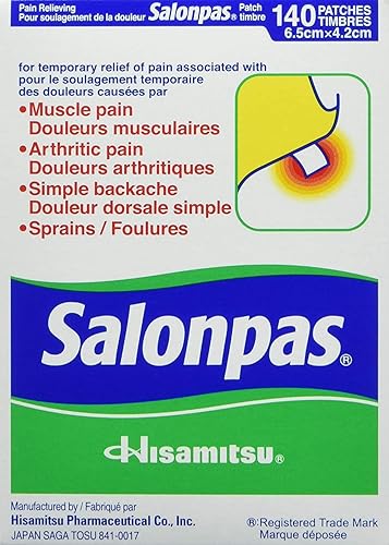 Miniatura 3 de Salonpas Parche para aliviar el dolor, 140 parches x 2 unidades